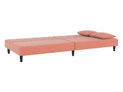 Sofá*vidaxl Sofá-cama 2 lugares com duas almofadas veludo Rosa