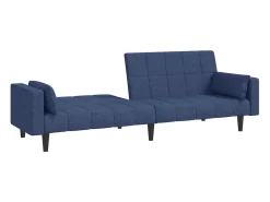 Sofá| Sofá-cama 2 lugares com duas almofadas tecido PT362681 Azul