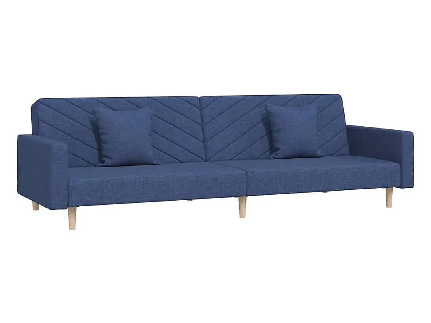 Sofá| Sofá-cama 2 lugares com duas almofadas tecido PT844031 Azul