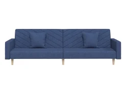 Sofá| Sofá-cama 2 lugares com duas almofadas tecido PT844031 Azul