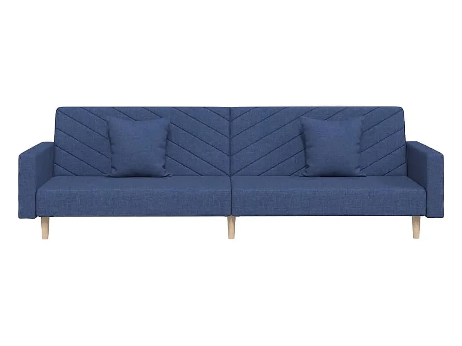 Sofá| Sofá-cama 2 lugares com duas almofadas tecido PT844031 Azul