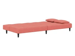 Sale Sofá-cama 2 lugares com duas almofadas veludo PT398106 Rosa