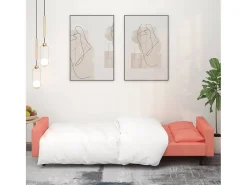 Sofá* Sofá-cama 2 lugares com duas almofadas veludo PT700928 Rosa