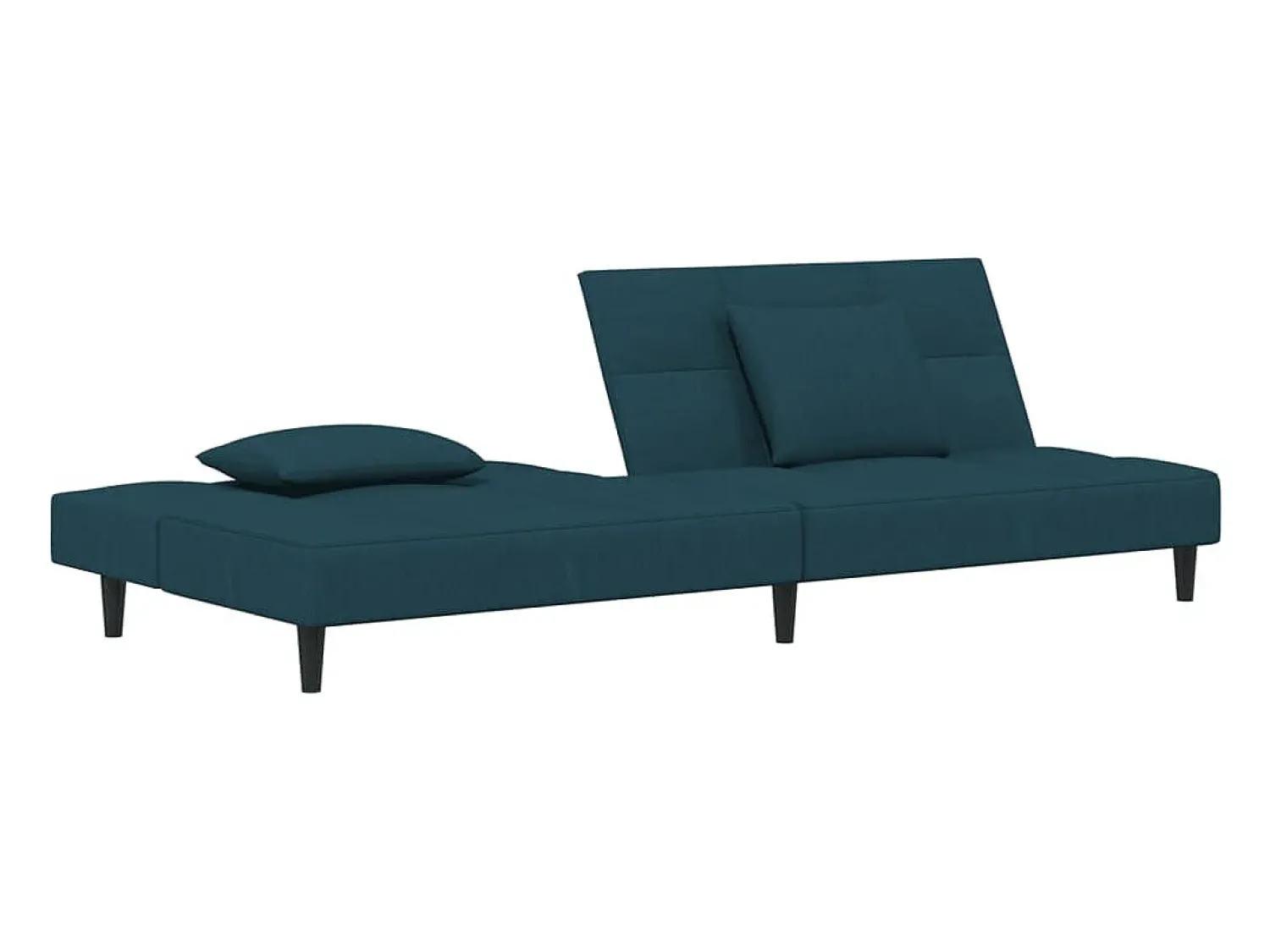 vidaxl Sofá-cama 2 lugares com duas almofadas veludo^ Sofá