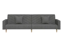 Sofá* Sofá-cama 2 lugares com duas almofadas tecido -escuro PT822033 Cinzento