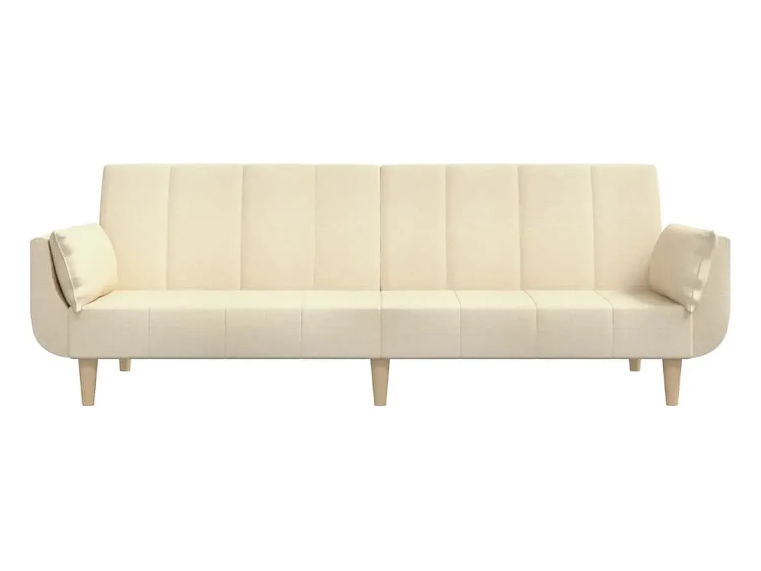 Sofá| Sofá-cama 2 lugares com duas almofadas tecido cor PT849988 Creme