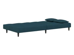 Sofá-cama 2 lugares com duas almofadas veludo PT601988^ Sofá