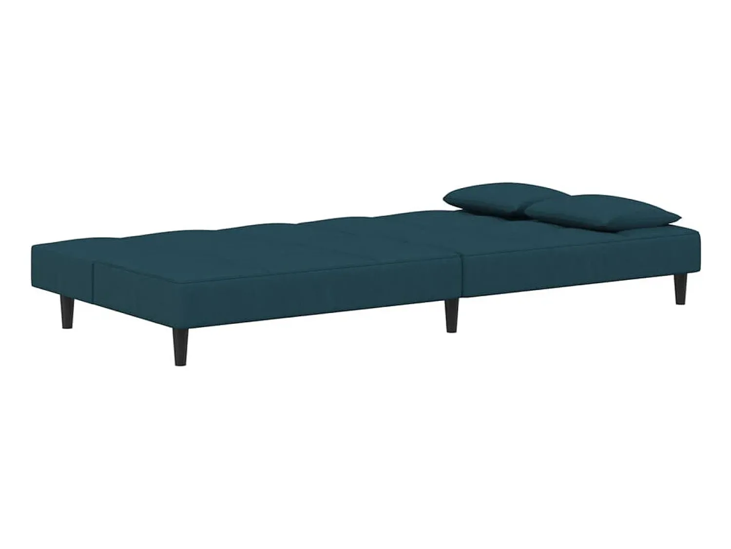 Sofá-cama 2 lugares com duas almofadas veludo PT601988^ Sofá