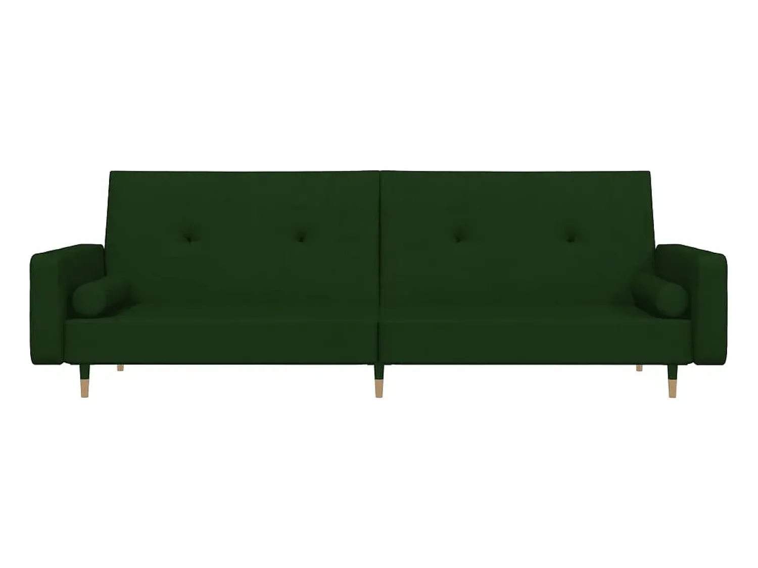 Sofá-cama 2 lugares com duas almofadas veludo -escuro PT378903^ Sofá