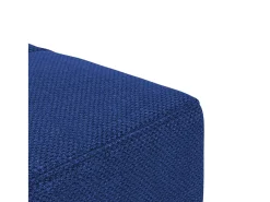 Sofá|vidaxl Sofá-cama 2 lugares com duas almofadas tecido Azul