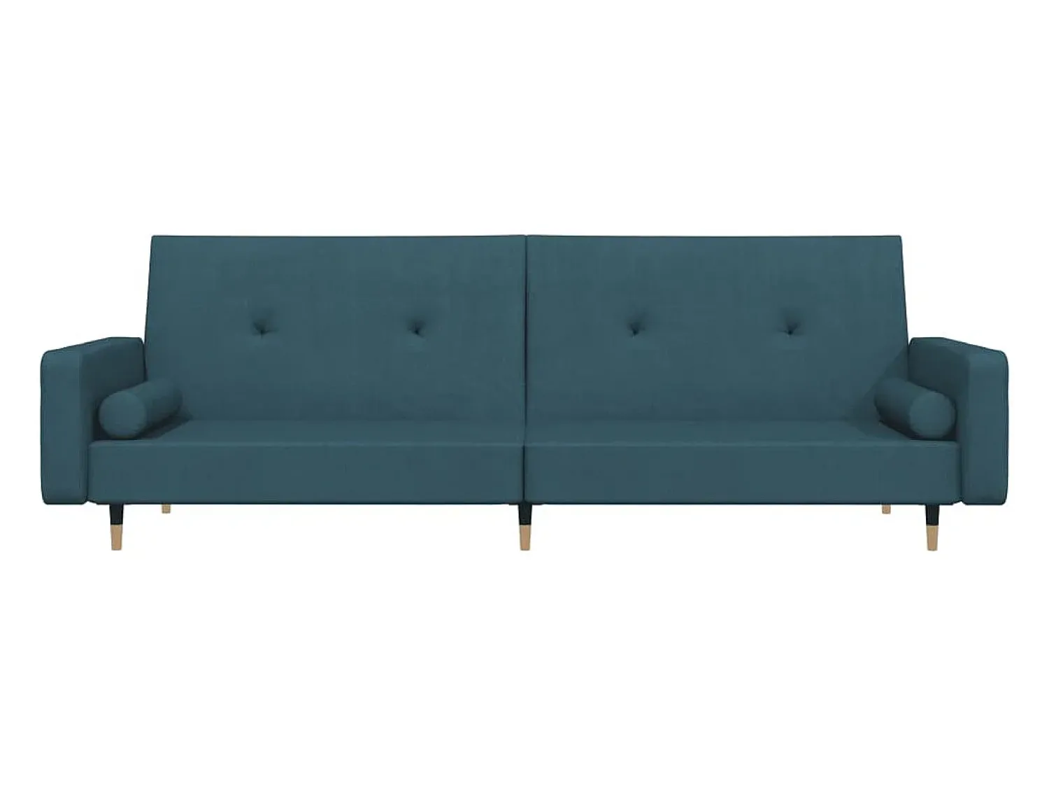 Sofá-cama 2 lugares com duas almofadas veludo PT161784^ Sofá