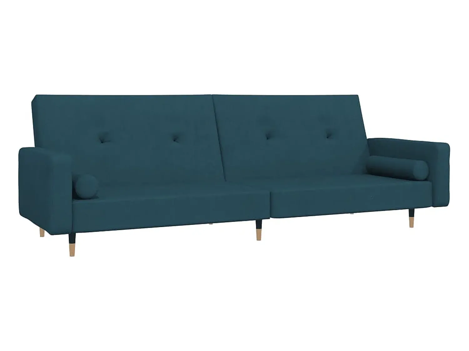 Sofá-cama 2 lugares com duas almofadas veludo PT161784^ Sofá