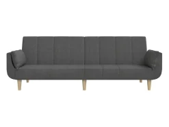 Sofá* Sofá-cama 2 lugares com duas almofadas tecido -escuro PT347506 Cinzento