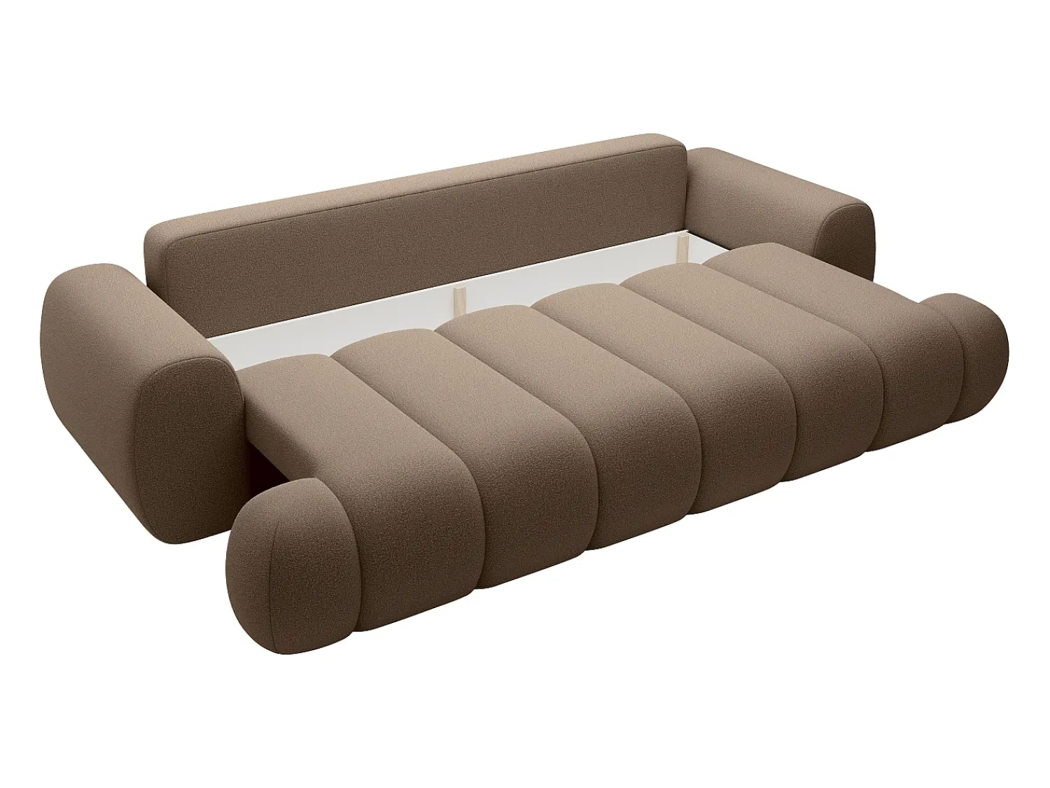 Vente-unique Sofá-cama 4 lugares conversível em tecido da cor FRIDORA^ Sofá