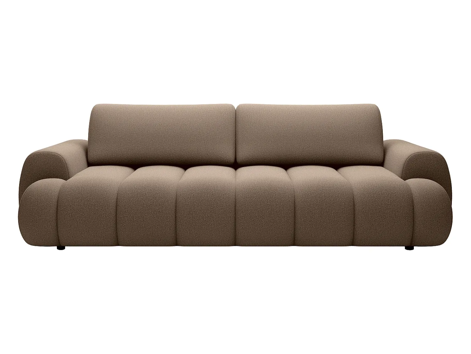 Vente-unique Sofá-cama 4 lugares conversível em tecido da cor FRIDORA^ Sofá