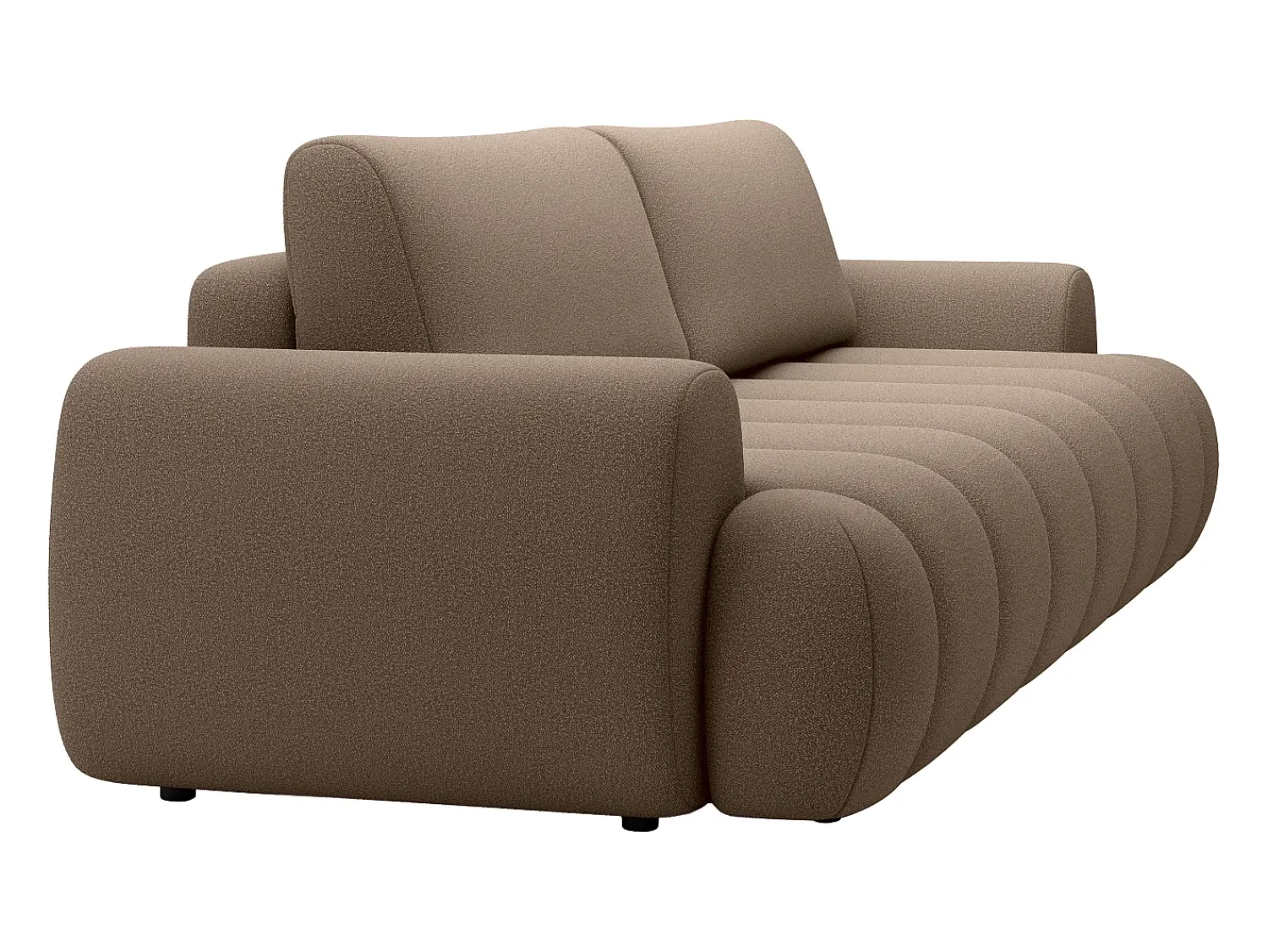 Vente-unique Sofá-cama 4 lugares conversível em tecido da cor FRIDORA^ Sofá