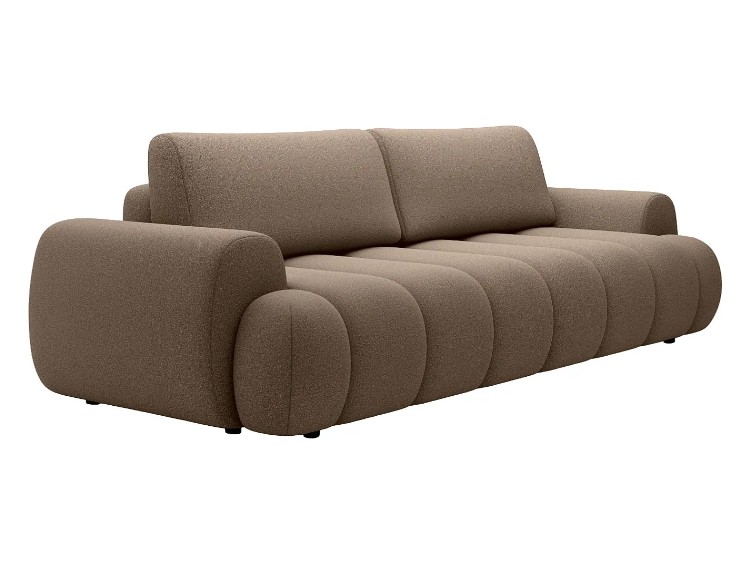 Vente-unique Sofá-cama 4 lugares conversível em tecido da cor FRIDORA^ Sofá