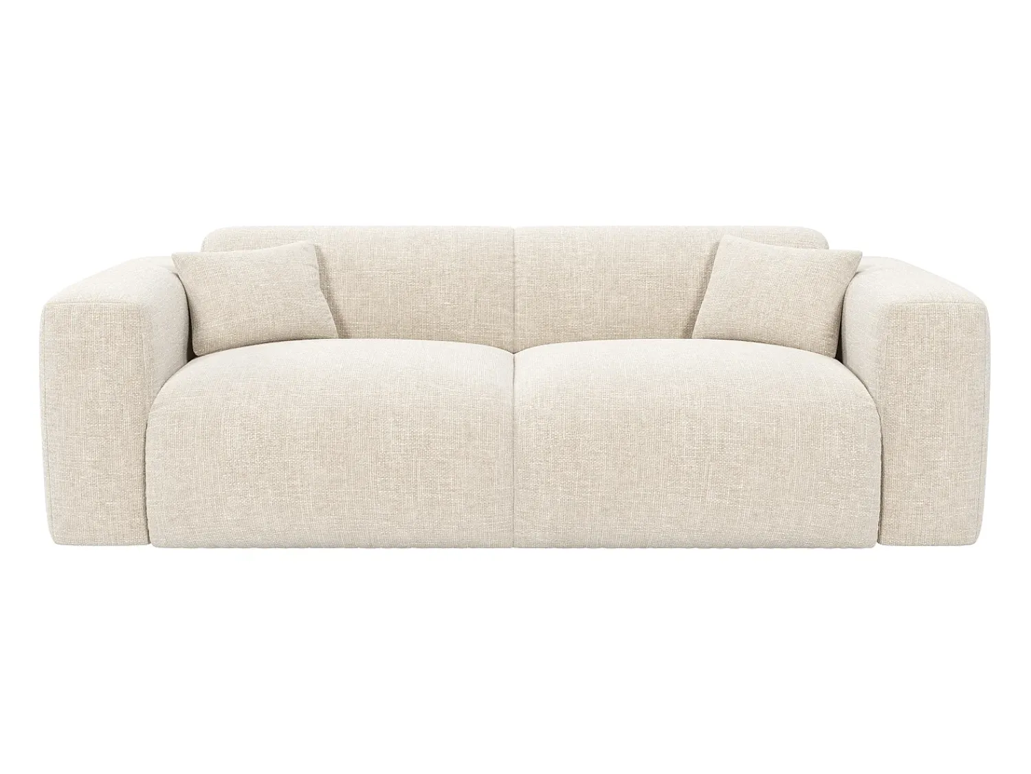 Vente-unique Sofá-cama 3 lugares de abertura rápida em tecido texturizado - Colchão 16 cm POGNIA^ Sofá