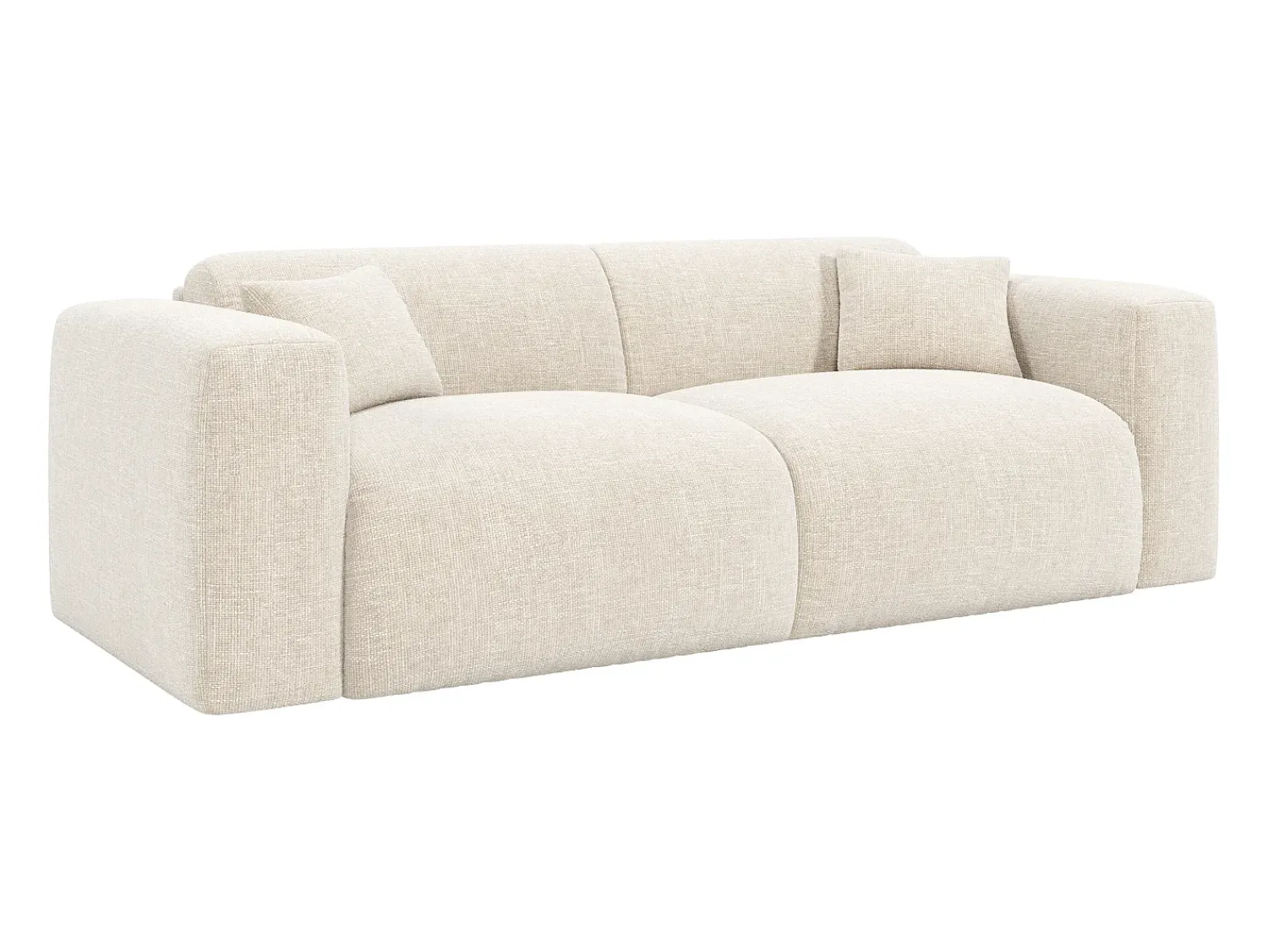 Vente-unique Sofá-cama 3 lugares de abertura rápida em tecido texturizado - Colchão 16 cm POGNIA^ Sofá