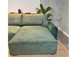 Sofá-cama 3 lugares Abeto - chaise reversível lado direito/esquerdoche com arrumação integrada (269 x 158 x 96 cm) - LAUREN^ Sofá