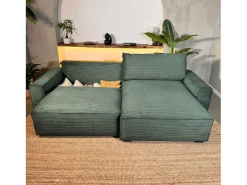 Sofá-cama 3 lugares Abeto - chaise reversível lado direito/esquerdoche com arrumação integrada (269 x 158 x 96 cm) - LAUREN^ Sofá