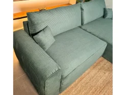 Sofá-cama 3 lugares Abeto - chaise reversível lado direito/esquerdoche com arrumação integrada (269 x 158 x 96 cm) - LAUREN^ Sofá