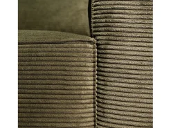 Sofá| Sofá-cama 3 lugares Verde Floresta - chaise reversível lado direito/esquerdoche com arrumação integrada (269 x 158 x 96 cm) - LAUREN Verde claro