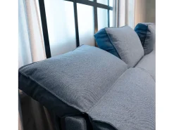 Sale Sofá-cama 3 places - chaise longue reversível lado direito/esquerdoche com arrumação integrada (248,5 x 117 x 103 cm) - HARPER Azul