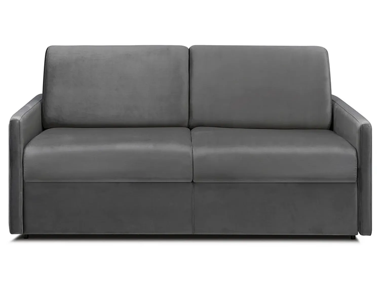 Sale Vente-unique Sofá-cama abertura rápida 3 lug. colchão de 14cm veludo cinza CALIFE Cinza antracite