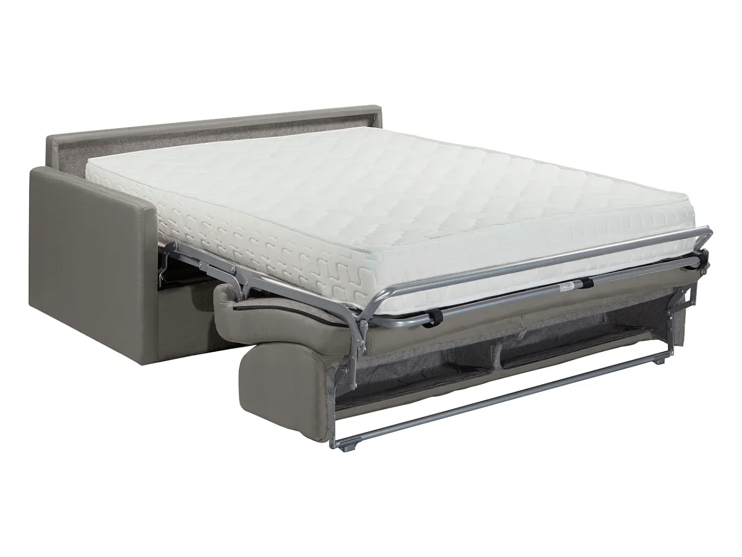 Vente-unique Sofá-cama abertura rápida 3 lug. colchão de 22 cm veludo verde CALIFE^ Sofá