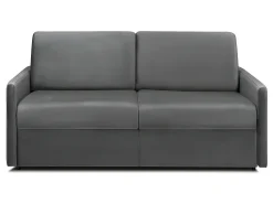 Best Vente-unique Sofá-cama abertura rápida 3 lug. colchão de 22cm veludo cinzento CALIFE Cinza antracite