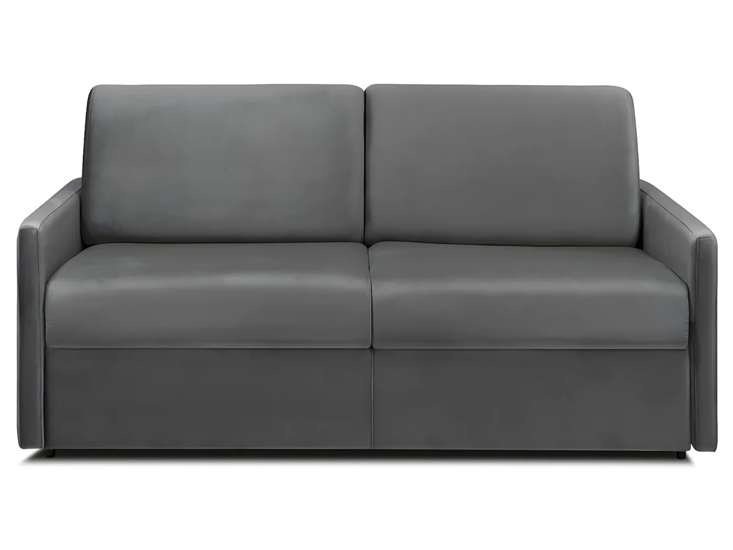 Best Vente-unique Sofá-cama abertura rápida 3 lug. colchão de 22cm veludo cinzento CALIFE Cinza antracite