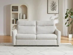 Sofá*Vente-unique Sofá-cama abertura rápida 3 lugares tecido SOVANIA Bege