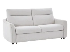 Sofá*Vente-unique Sofá-cama abertura rápida 3 lugares tecido SOVANIA Bege