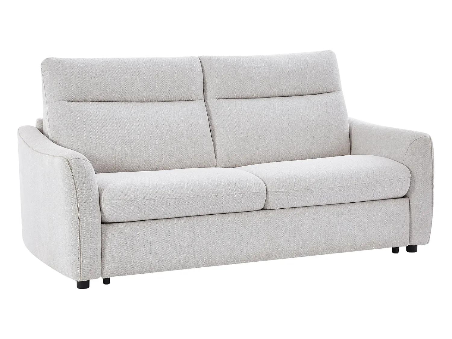 Sofá*Vente-unique Sofá-cama abertura rápida 3 lugares tecido SOVANIA Bege