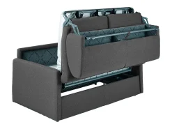 Vente-unique Sofá-cama abertura rápida 3 lug. colchão de 18 cm veludo verde CALIFE^ Sofá