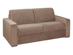 Vente-unique Sofá-cama abertura rápida 2 lug. colchão de 22cm veludo CALITO^ Sofá