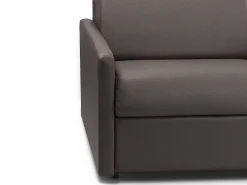 Vente-unique Sofá-cama abertura rápida couro sintético cinza assento com assento de memória de forma 140 cm colchão 14 cm CALIFE^ Sofá