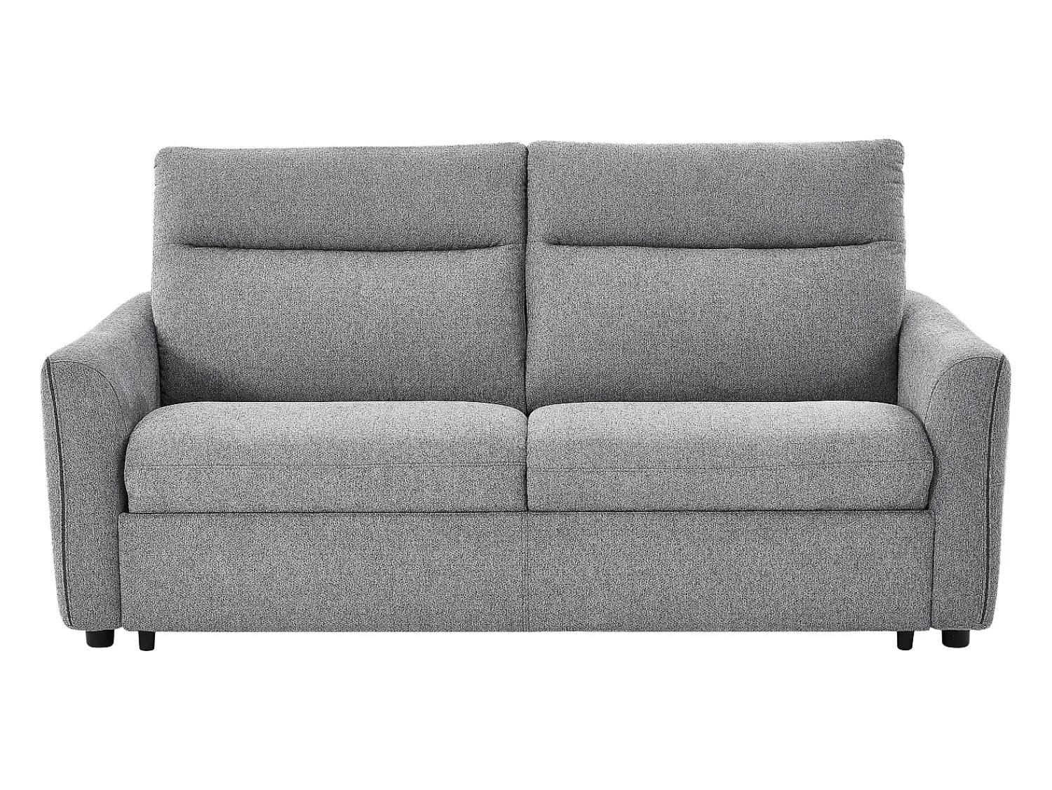Sofá*Vente-unique Sofá-cama abertura rápida de 3 lugares tecido cinza SOVANIA Cinzento