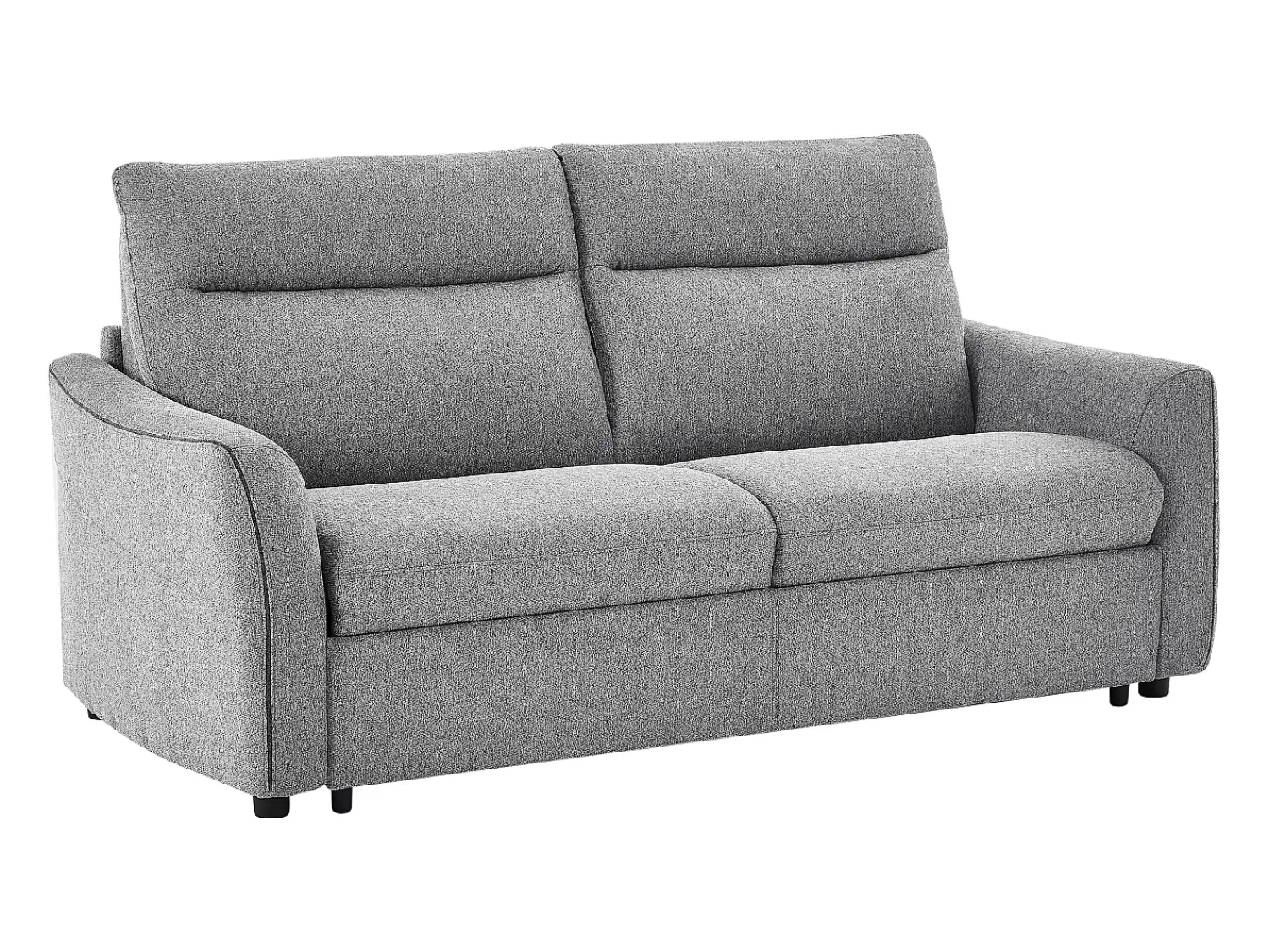 Sofá*Vente-unique Sofá-cama abertura rápida de 3 lugares tecido cinza SOVANIA Cinzento