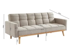 Sofá|Price Factory Sofá-cama conversível de 3 lugares coleção ADONA Bege