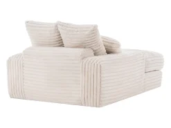 Sofá*Hauss Spole Sofá-cama chaise longue com 4 almofadas - Veludo cotelê Bege