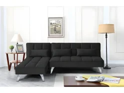Outlet Saldosystocks Sofá-Cama Chaise Longue Noelia XS 200cm Preto