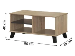 Hot Saldosystocks Sofá-Cama Chaise Longue XS + Mesa de Centro DN Branco Preto