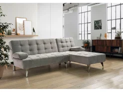 Saldosystocks Sofá-Cama Chaise Longue XS 198cm Cinza^ Sofá