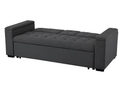 Online Concept-Usine Sofá-Cama Cinzento Escuro Conversível de 3 Lugares NOHO Moderno e Prático Cinza antracite