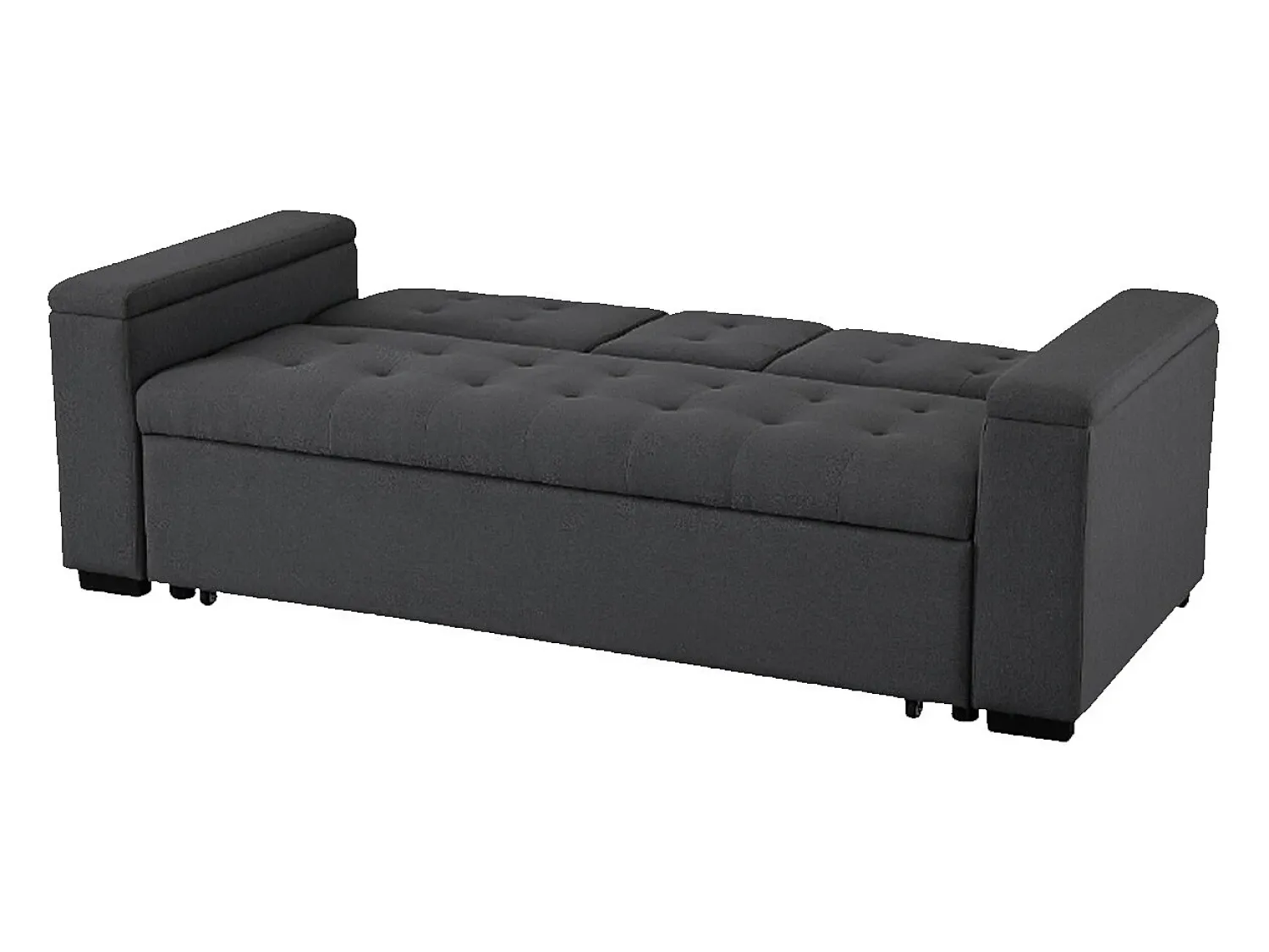 Online Concept-Usine Sofá-Cama Cinzento Escuro Conversível de 3 Lugares NOHO Moderno e Prático Cinza antracite