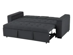 Online Concept-Usine Sofá-Cama Cinzento Escuro Conversível de 3 Lugares NOHO Moderno e Prático Cinza antracite