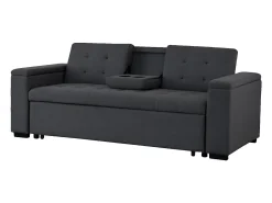 Online Concept-Usine Sofá-Cama Cinzento Escuro Conversível de 3 Lugares NOHO Moderno e Prático Cinza antracite