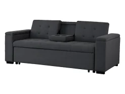 Online Concept-Usine Sofá-Cama Cinzento Escuro Conversível de 3 Lugares NOHO Moderno e Prático Cinza antracite